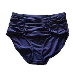 NWT Raisins Curve Navy Shirred Swim Bottom with Tummy Thinner Plus Size 18